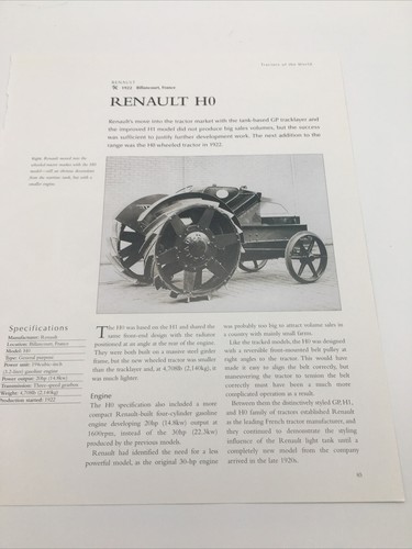 1922 renault tractor - 1922,